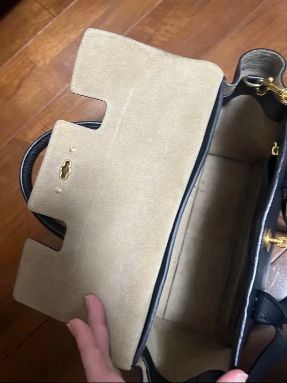 Mulberry Black Leather Bayswater Satchel with Gold Turn-Lock